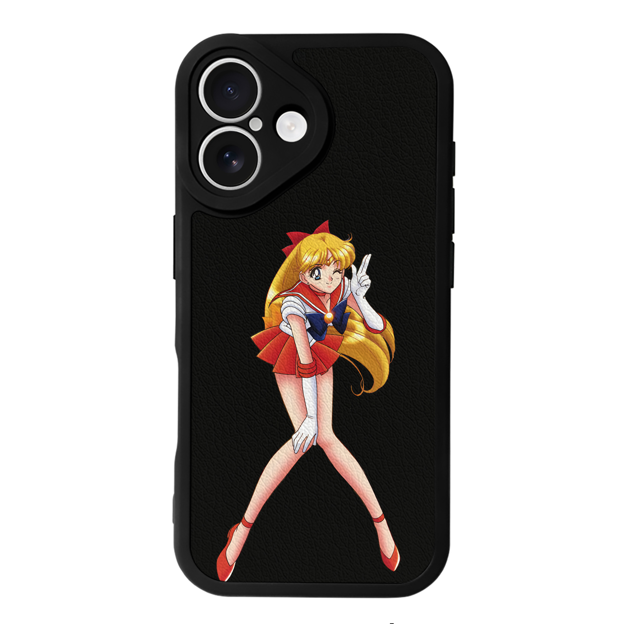 （画像用） 美少女戦士セーラームーン 愛野 美奈子 あいの みなこ Sailor Moon Aino Minako 【iPhone 16シリーズ対応】シリコンスマホケース（レザー調） 材質：シリコン